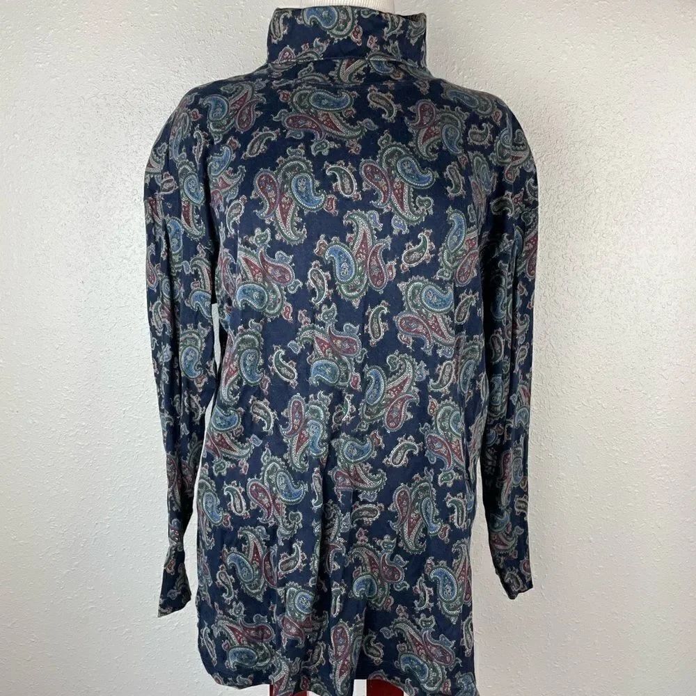 Laura Leigh Ltd. Sport Matching Paisley Turtle Neck and Casual Pants Size M EUC